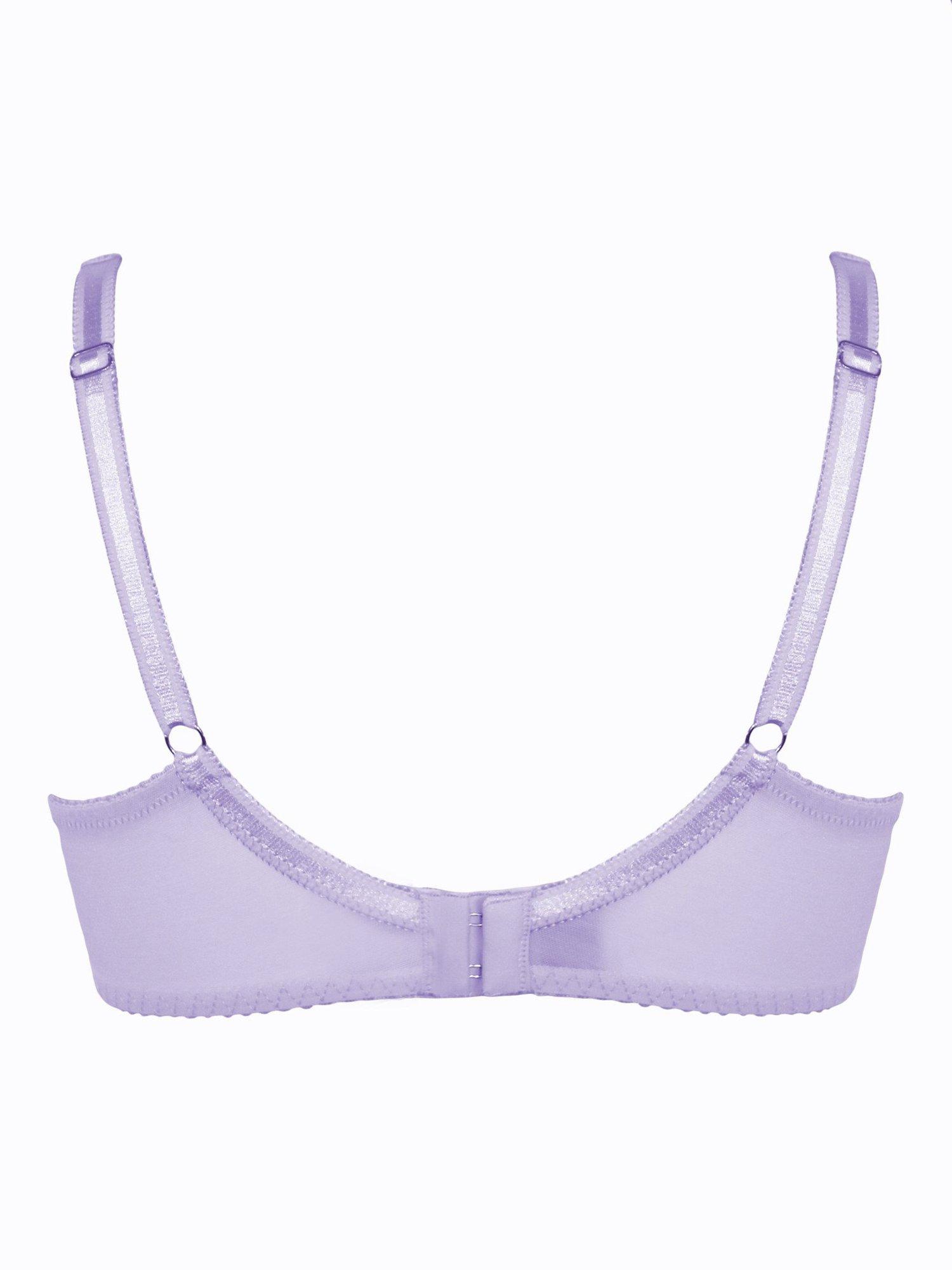 Product image 11 of 11, which shows Pour Moi Fleur High Apex Balconette Bra, Lilac, 32 C
