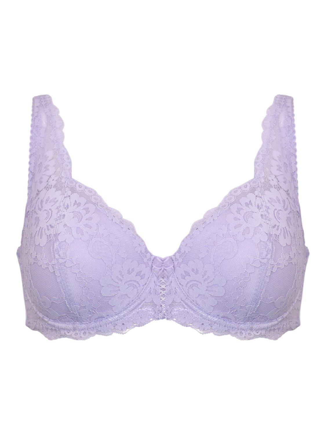 Product image 10 of 11, which shows Pour Moi Fleur High Apex Balconette Bra, Lilac, 32 C