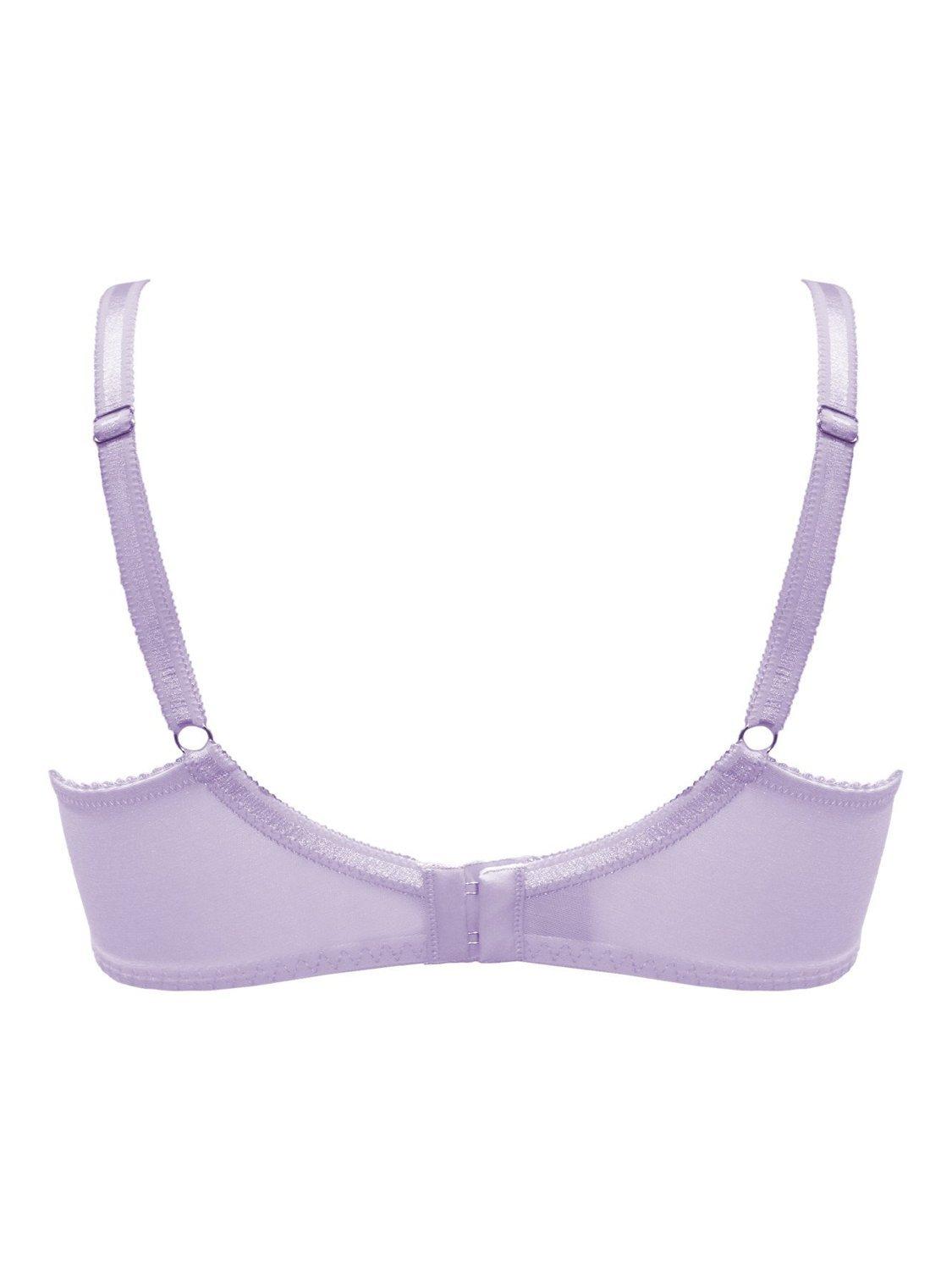 Product image 11 of 11, which shows Pour Moi Fleur Non-Padded Underwired Balconette Bra, Lilac, 32B