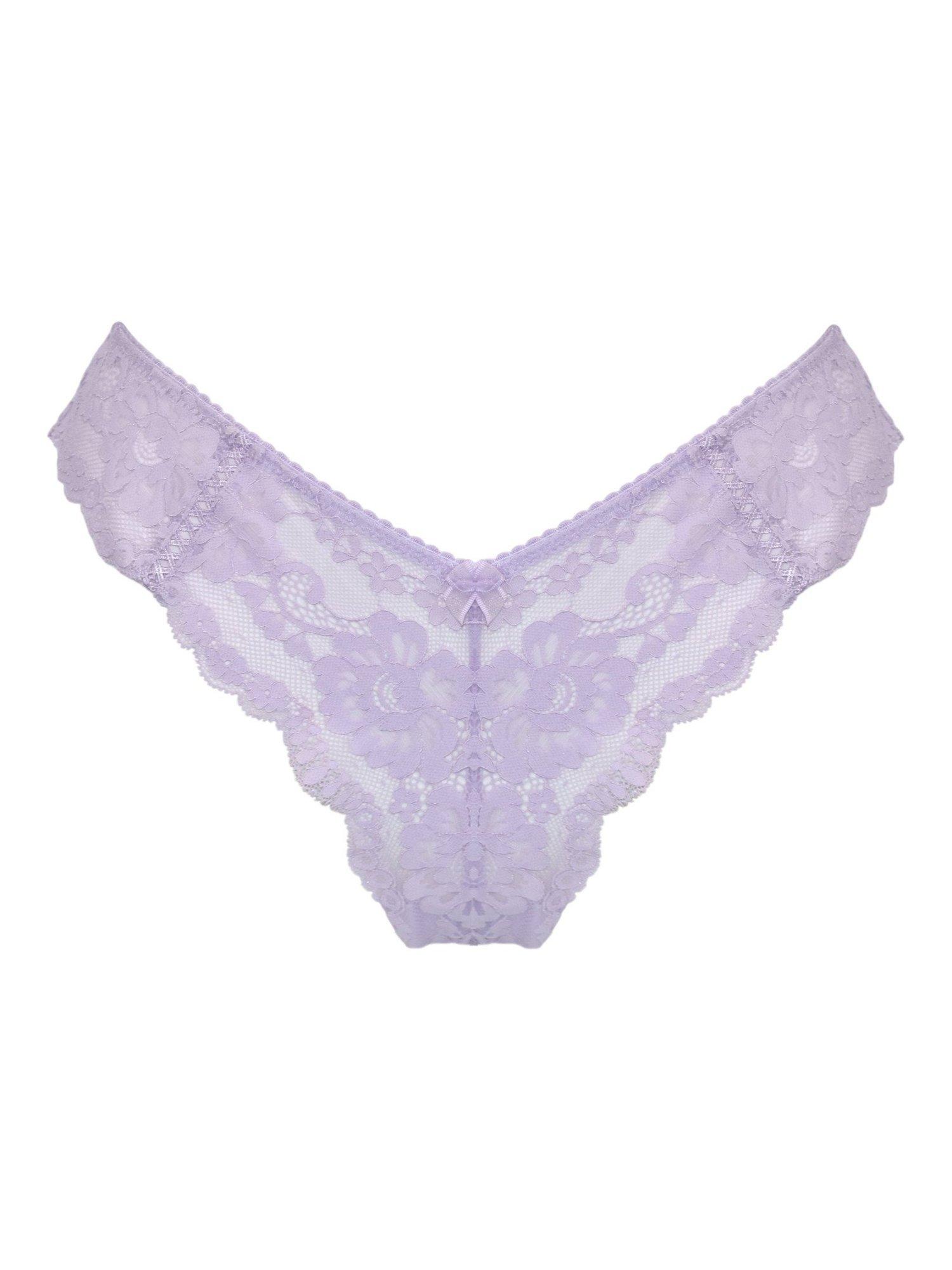 Product image 8 of 9, which shows Pour Moi Fleur Cheeky V-Shaped Knickers, Lilac, 8
