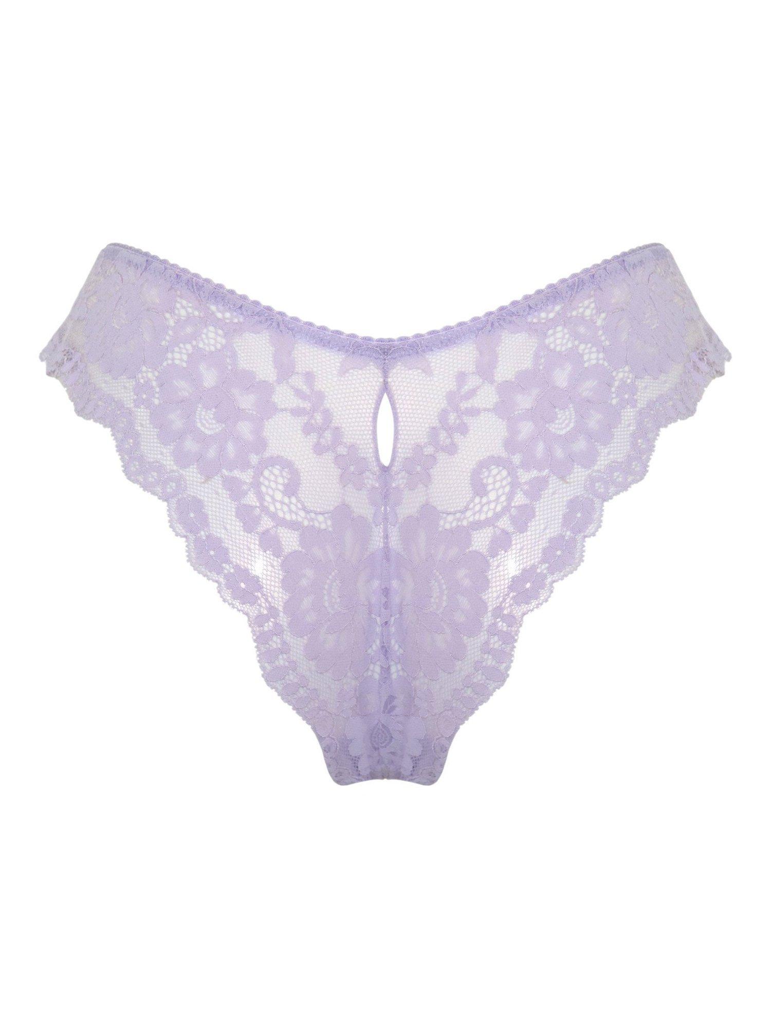 Product image 9 of 9, which shows Pour Moi Fleur Cheeky V-Shaped Knickers, Lilac, 8
