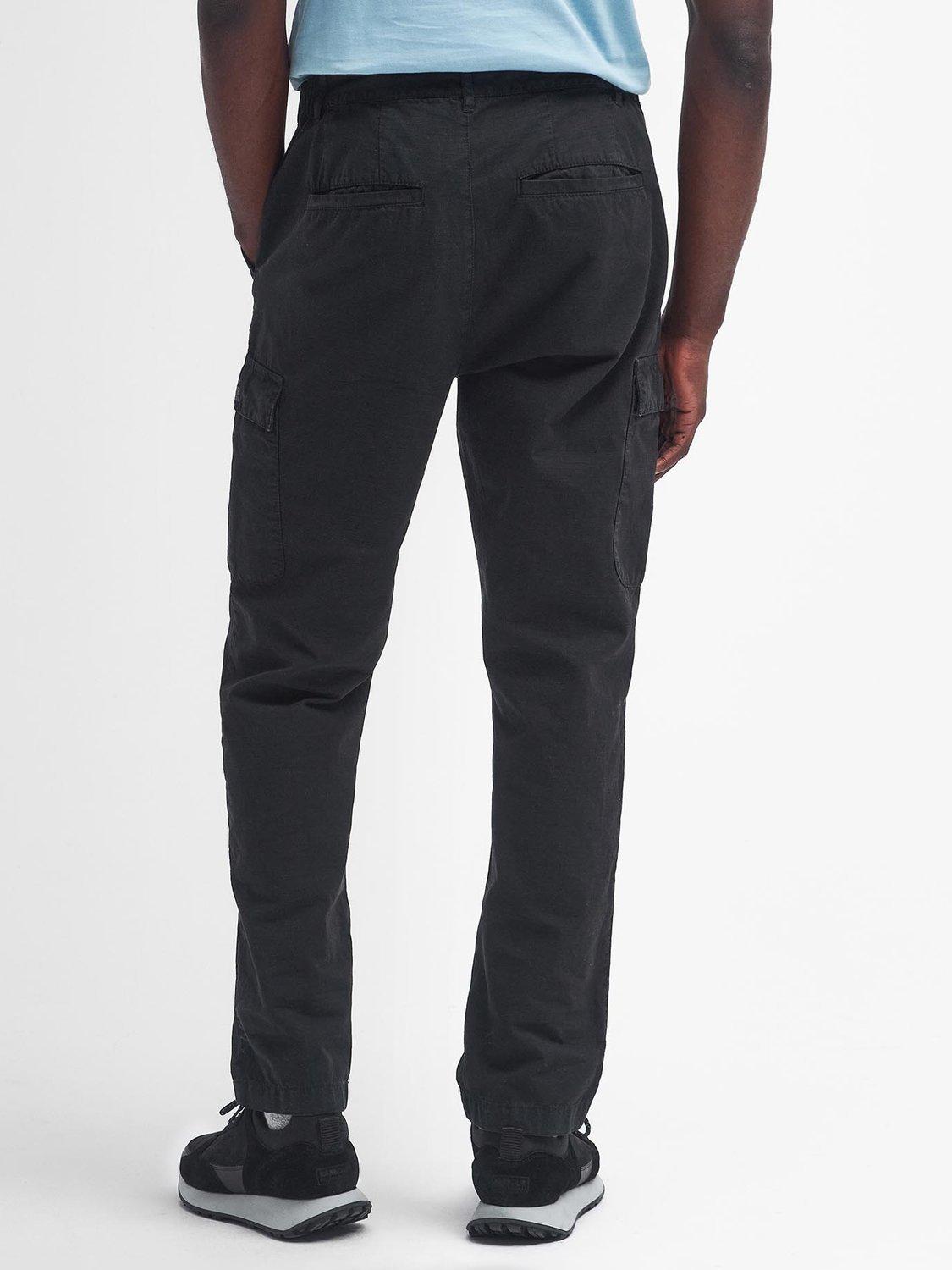 Product image 2 of 5, which shows Barbour Ripstop Cargo Trousers, Black, M
