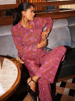 NRBY Thea Batik Trousers - view 2, Pink Batik Print