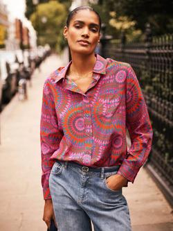 NRBY Chiara Batik Shirt, Pink/Multi