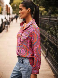 NRBY Chiara Batik Shirt - view 2, Pink/Multi