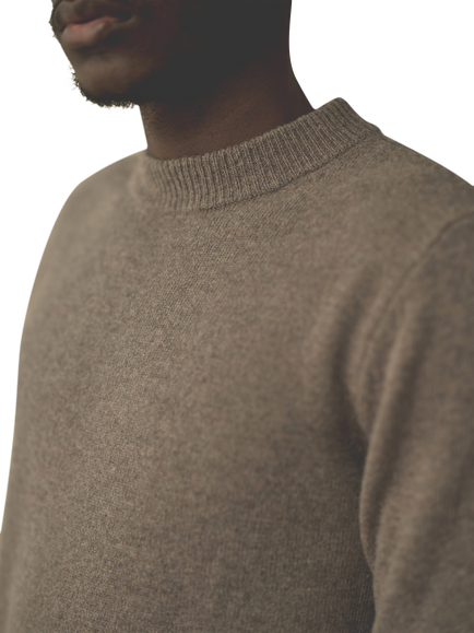 Maison Standards Esteban Wool Crew Neck Jumper, Beige - view 2, Beige