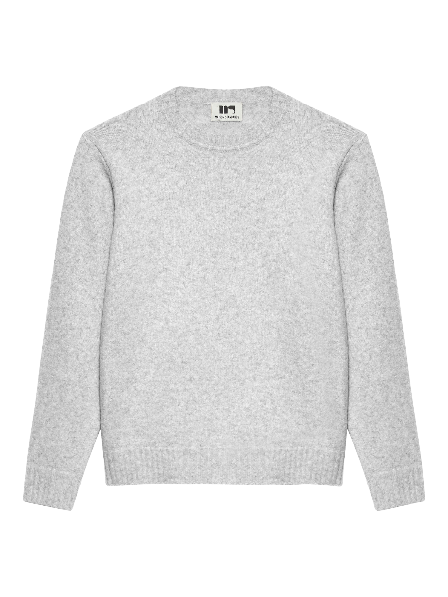 Product image 4 of 5, which shows Maison Standards Gary Crew Neck Wool Blend Jumper, Heather Grey, S