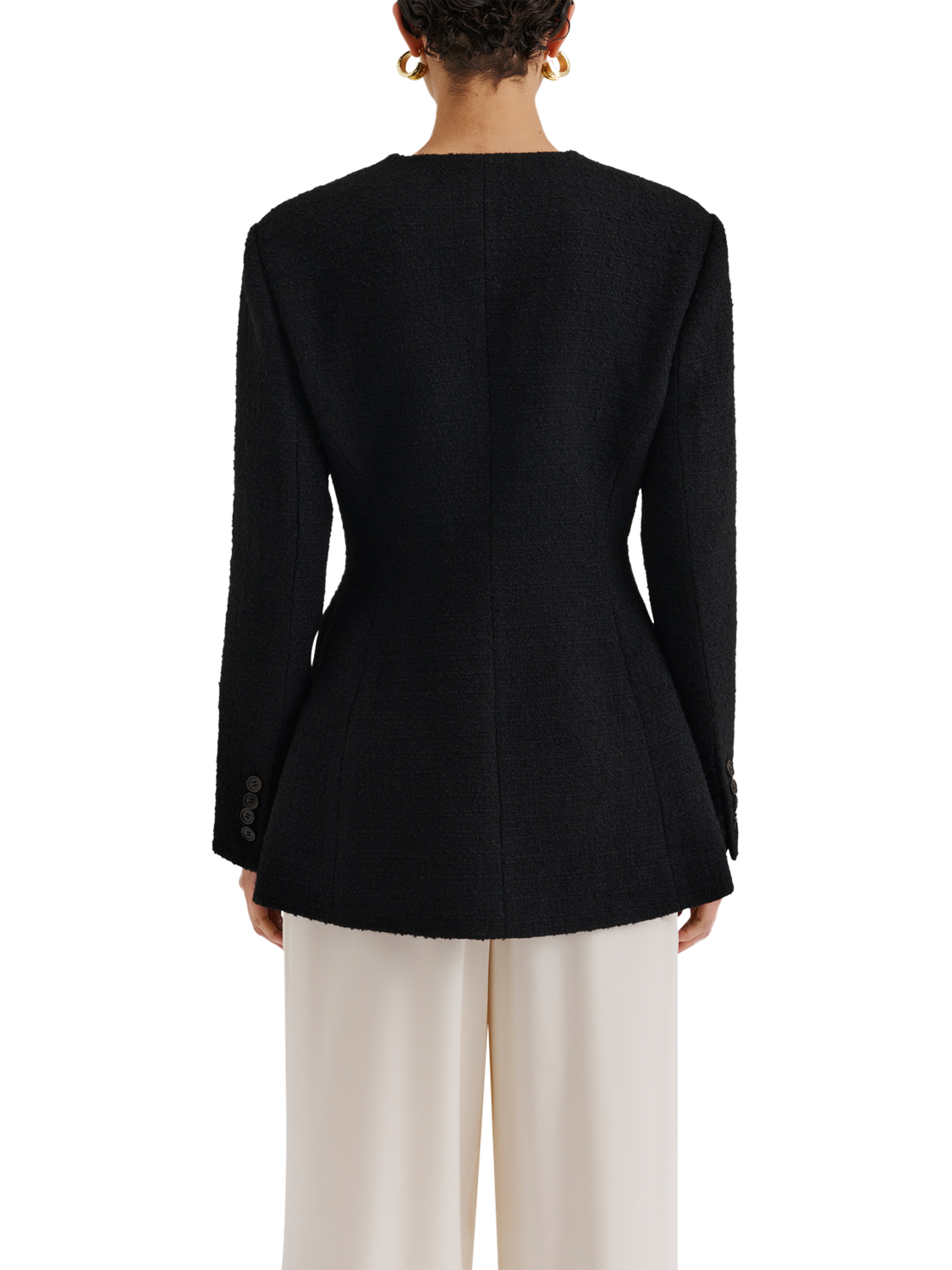 Product image 2 of 5, which shows Malina Carol Wool Blend Blazer, Black, XS