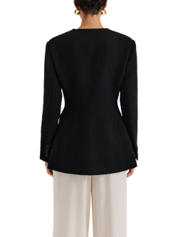 Malina Carol Wool Blend Blazer, Black - view 2, Black