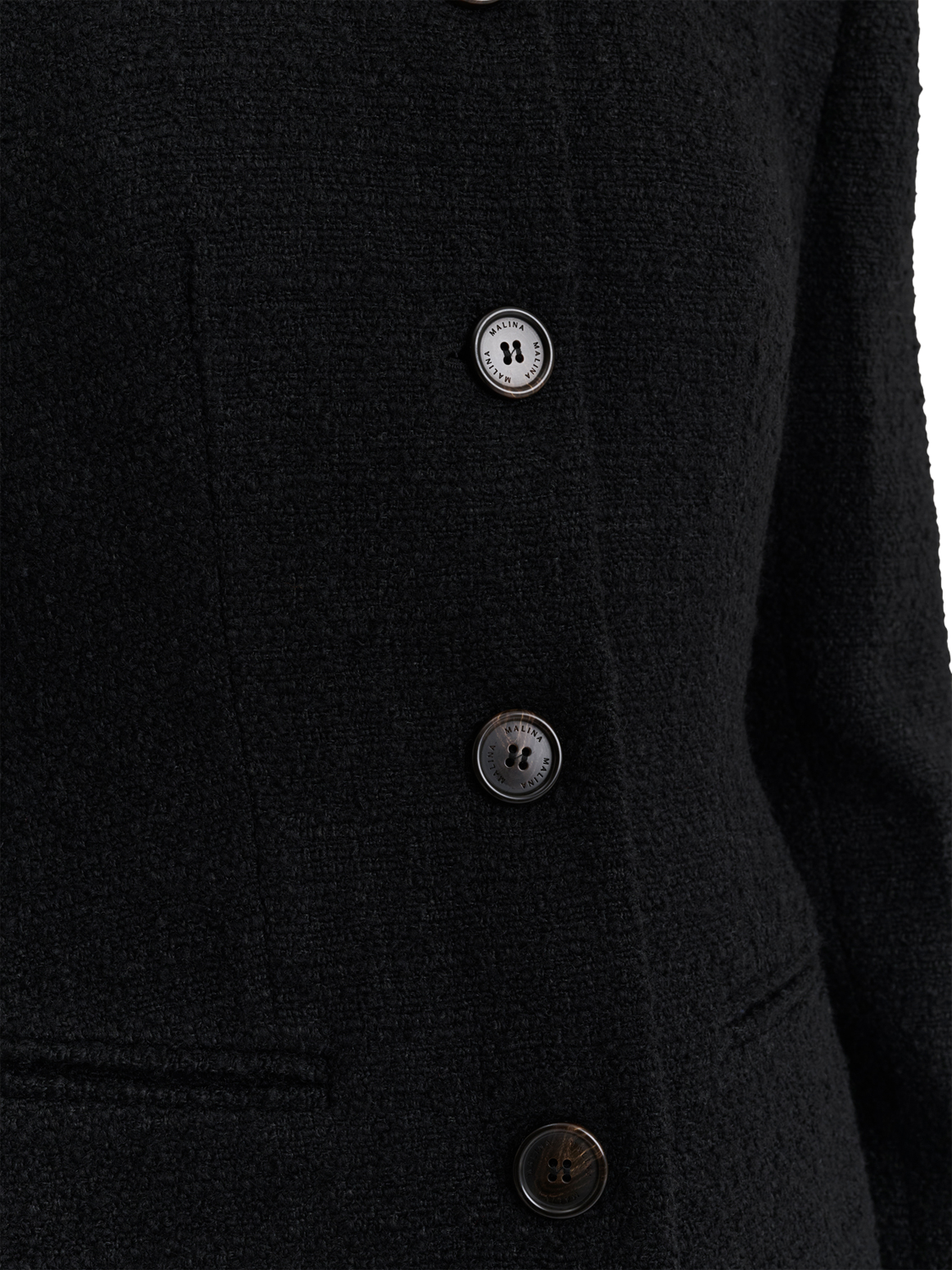 Product image 4 of 5, which shows Malina Carol Wool Blend Blazer, Black, XS