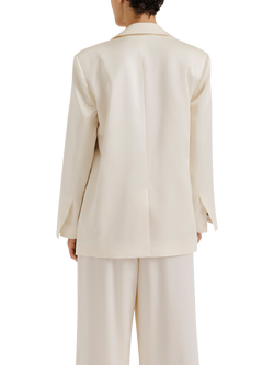Malina Liv Satin Wrap Blazer, Vanilla - view 2, Vanilla