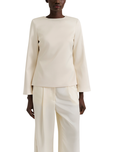 Malina Elna Bow Blouse, Vanilla, Vanilla