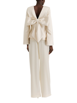 Malina Elna Bow Blouse, Vanilla - view 2, Vanilla