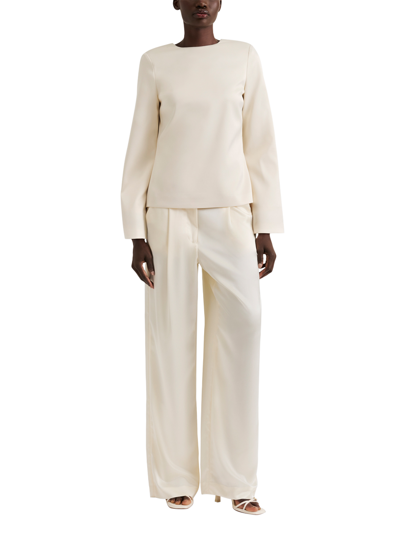 Product image 3 of 5, which shows Malina Elna Bow Blouse, Vanilla, 8