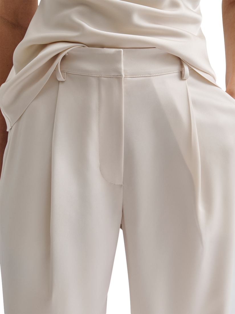 Product image 4 of 5, which shows Malina Sarah Satin Trousers, Vanilla, XS