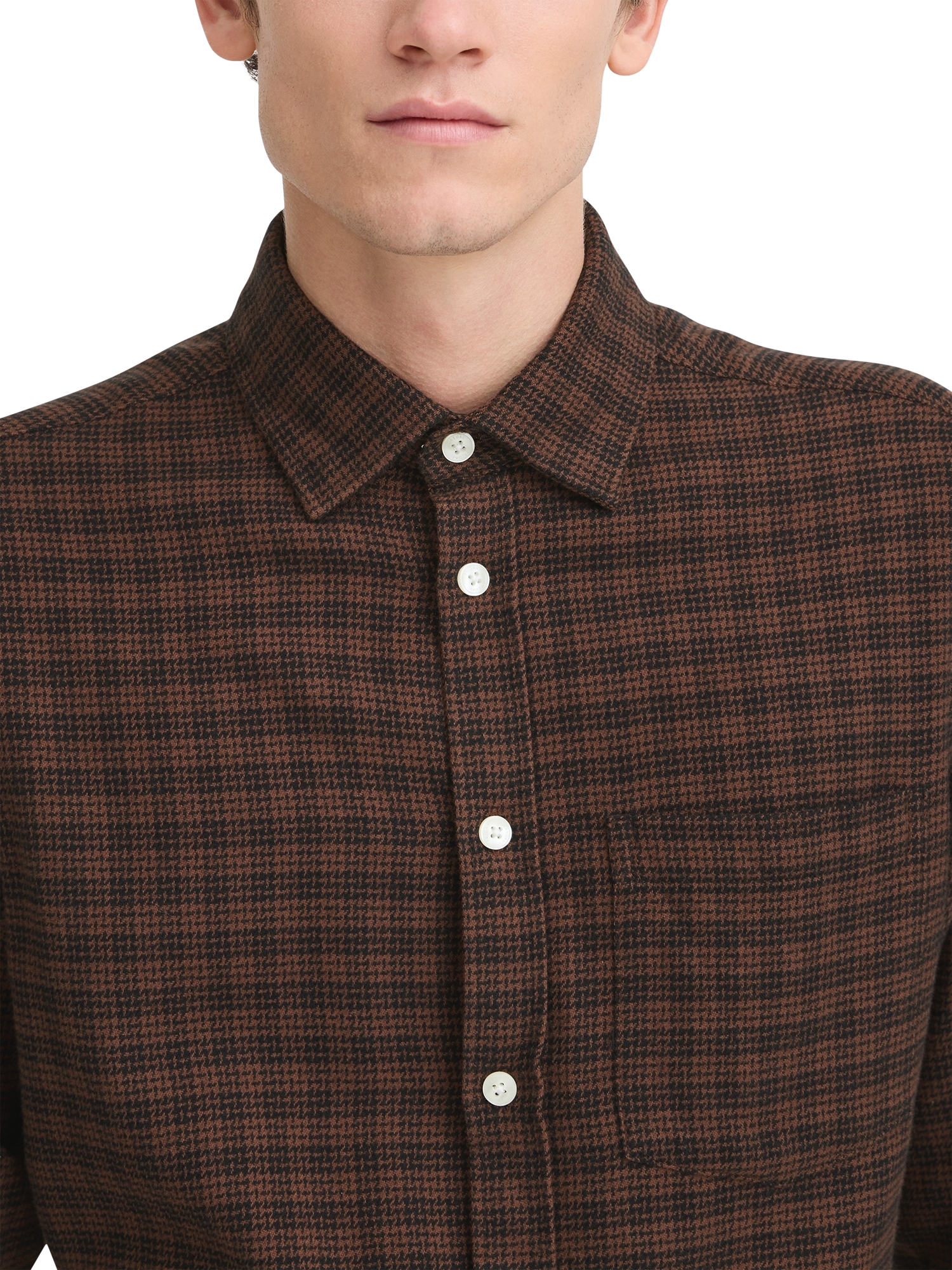 Product image 4 of 7, which shows Casual Friday Benedict Cotton Regular Fit Check Shirt, Brown/Multi, XXL