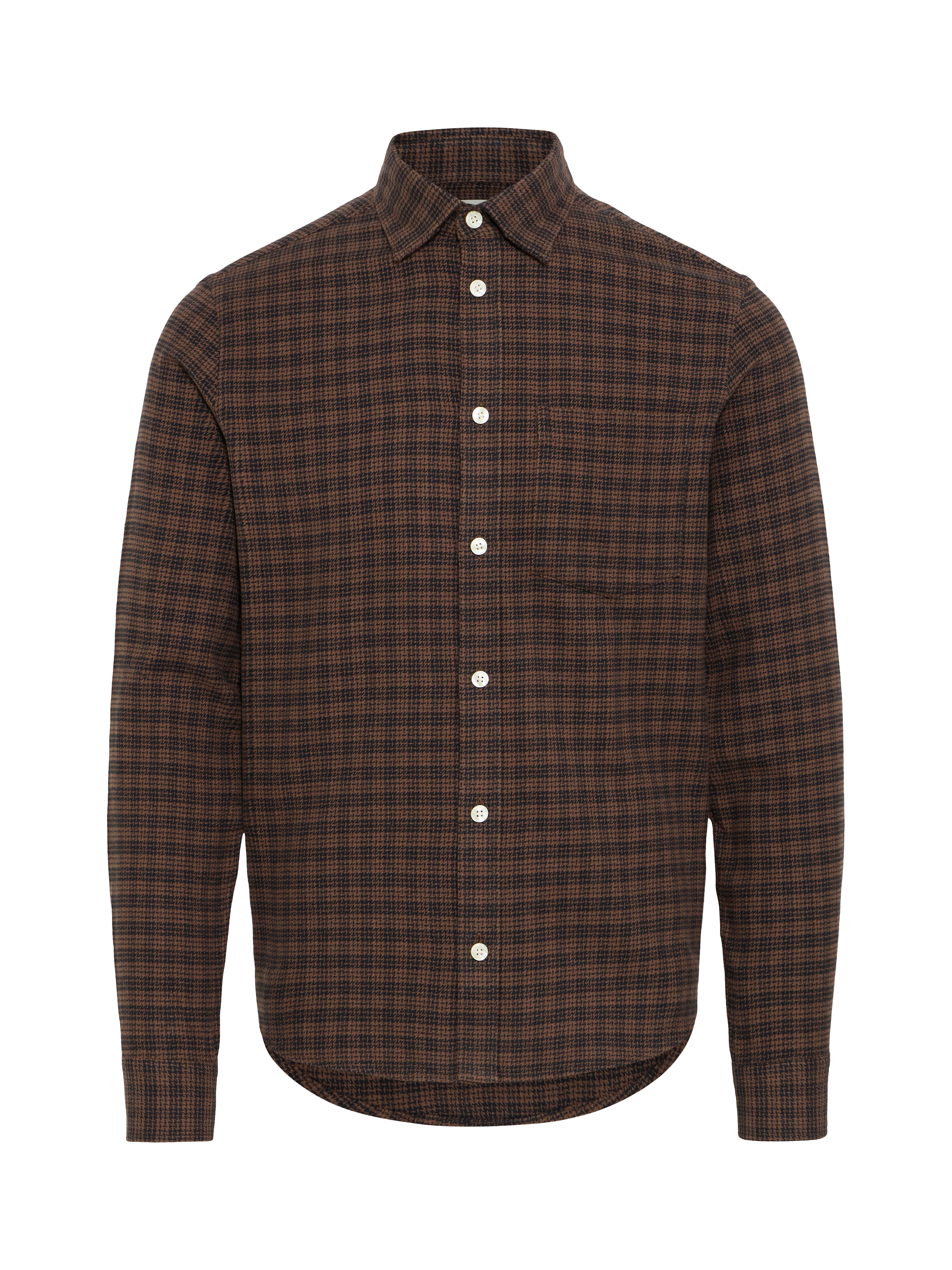 Product image 5 of 7, which shows Casual Friday Benedict Cotton Regular Fit Check Shirt, Brown/Multi, XXL