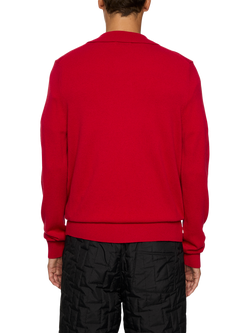 J.Lindeberg Edgar Wool Blend Polo Jumper - view 2, Barbados Cherry