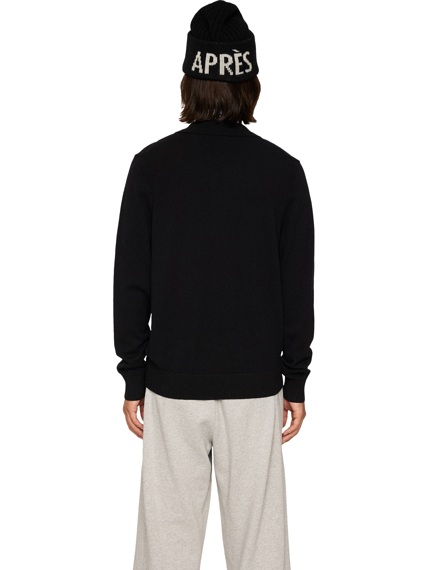 Product image 2 of 5, which shows J.Lindeberg Edgar Wool Blend Polo Jumper, Black, M