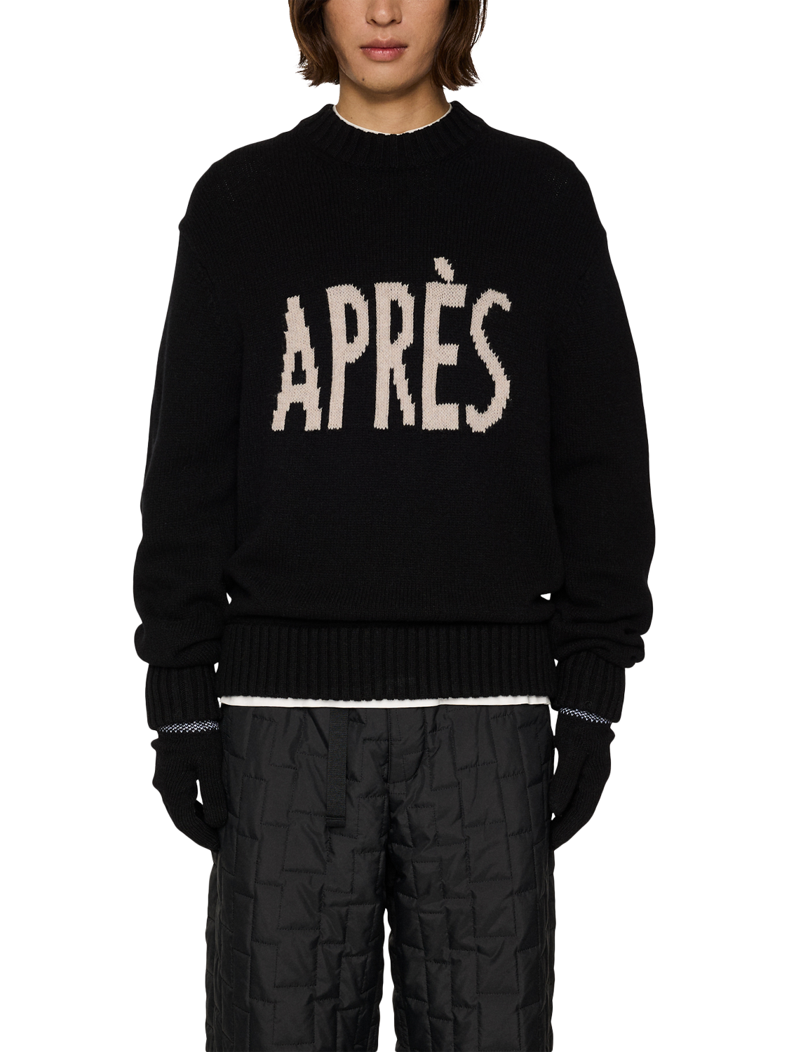 Product image 1 of 5, which shows J.Lindeberg Fabian Wool Apres Jumper, Black, XXL