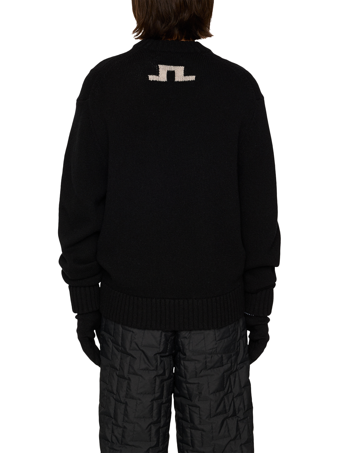 Product image 2 of 5, which shows J.Lindeberg Fabian Wool Apres Jumper, Black, XXL