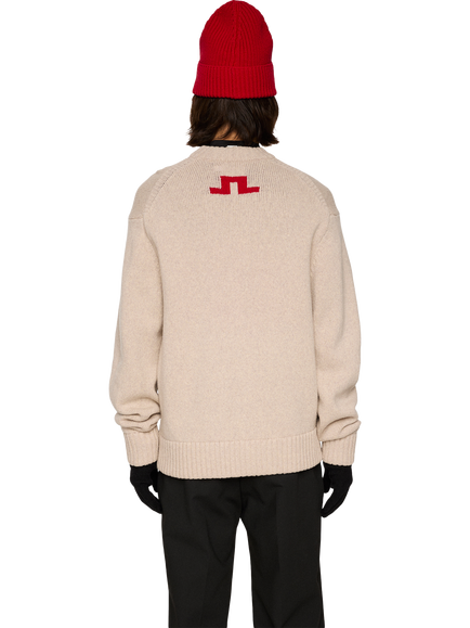 J.Lindeberg Fabian Wool Apres Jumper - view 2, Moonbeam