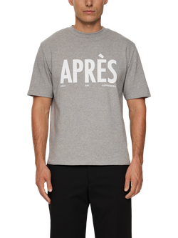 J.Lindeberg Hale Cotton Regular Fit Short Sleeve Logo T-Shirt, Medium Grey Melange