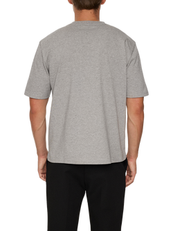 J.Lindeberg Hale Cotton Regular Fit Short Sleeve Logo T-Shirt - view 2, Medium Grey Melange