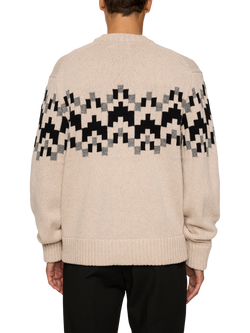 J.Lindeberg Faris Fair Isle Wool Jumper - view 2, Moonbeam