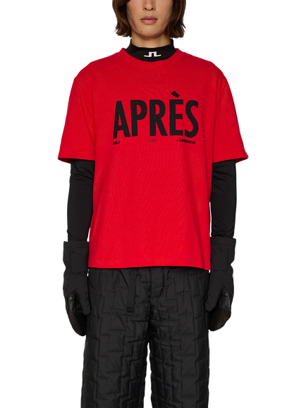 J.Lindeberg Hale Cotton Regular Fit Short Sleeve Logo T-Shirt, Barbados Cherry