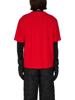 J.Lindeberg Hale Cotton Regular Fit Short Sleeve Logo T-Shirt - view 2, Barbados Cherry