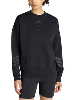 adidas Women's Mercedes AMG Petronas Formula 1 Team Night Sweat Top, Black, Black