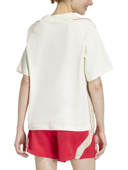 adidas Cotton Stadium 3-Stripes T-Shirt, White - view 2, White