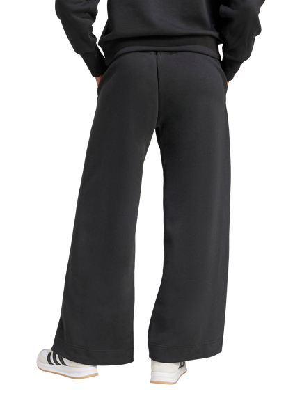 adidas Fleece Wide Leg Joggers, Black - view 2, Black