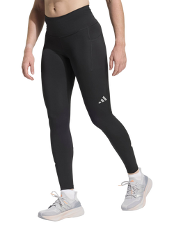adidas adi365 Climacool 3 Stripes Running Full Length Leggings, Black, Black