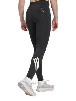 adidas adi365 Climacool 3 Stripes Running Full Length Leggings, Black - view 2, Black