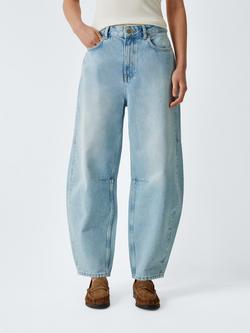 AND/OR Mid Rise Barrel Leg Jeans, Bleach Wash
