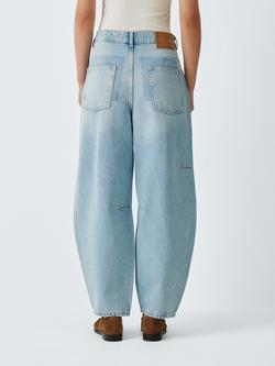 AND/OR Mid Rise Barrel Leg Jeans - view 2, Bleach Wash