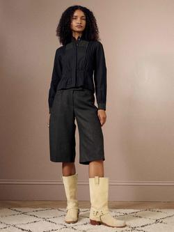 Brora Cross Stitch Embroidered Shirt - view 2, Black