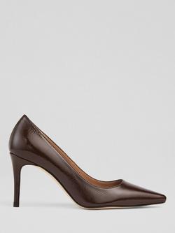 L.K.Bennett Floret Pointed Toe Court Shoes, Chocolate, Chocolate