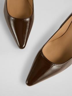 L.K.Bennett Floret Pointed Toe Court Shoes, Chocolate - view 2, Chocolate