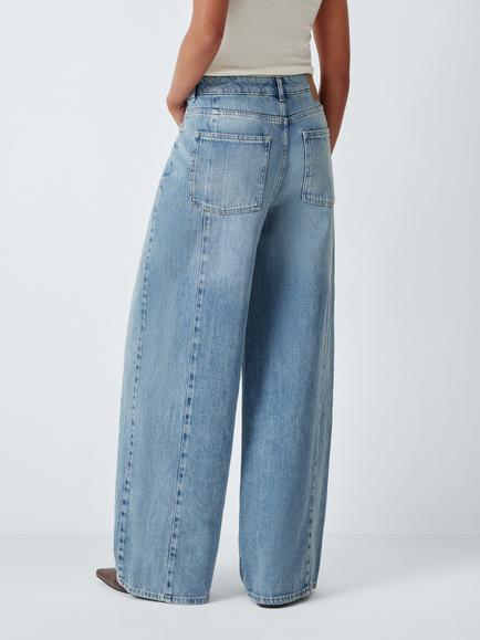 AND/OR Wide Leg Seam Detail Jeans - view 2, Vintage Blue Wash