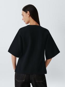 John Lewis Cotton Blend Kimono Cardigan - view 2, Black