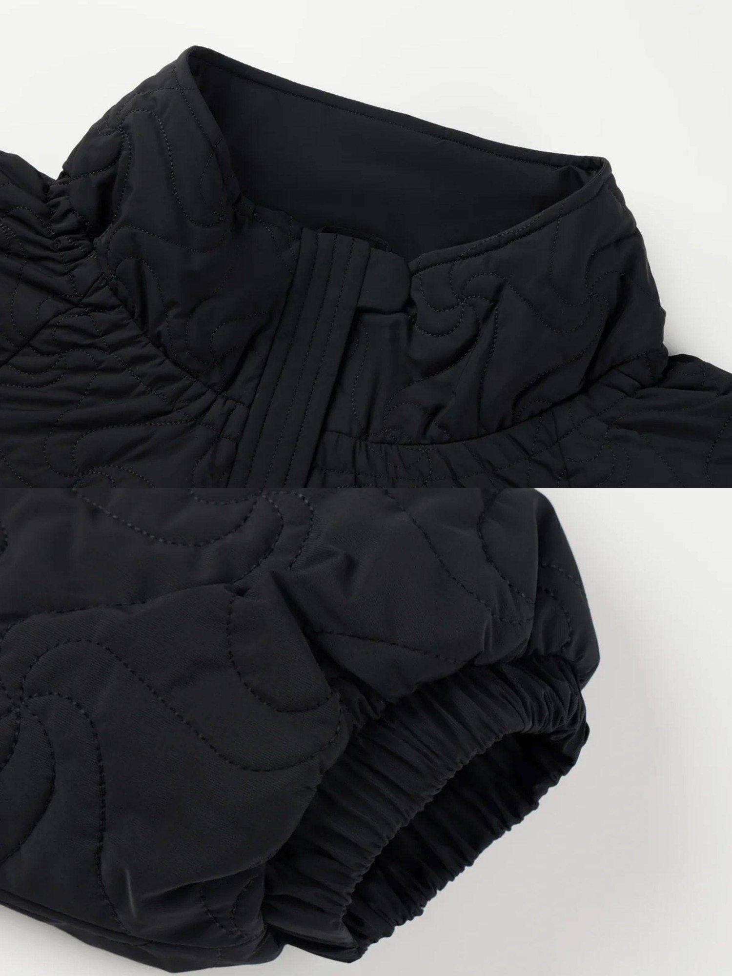 Product image 5 of 5, which shows Bosideng Floral Stitch Cropped Down Jacket, Black, 10