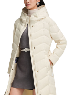 Bosideng Quilted Goose Down Full Length Jacket - view 2, Pearl White