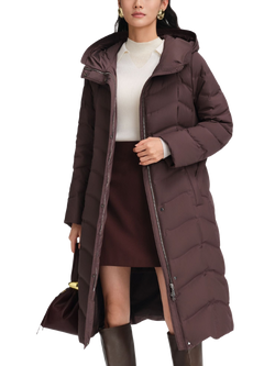 Bosideng Quilted Goose Down Full Length Jacket, Chesnut Cocoa