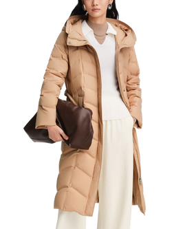 Bosideng Quilted Goose Down Full Length Jacket - view 2, Olive Tan