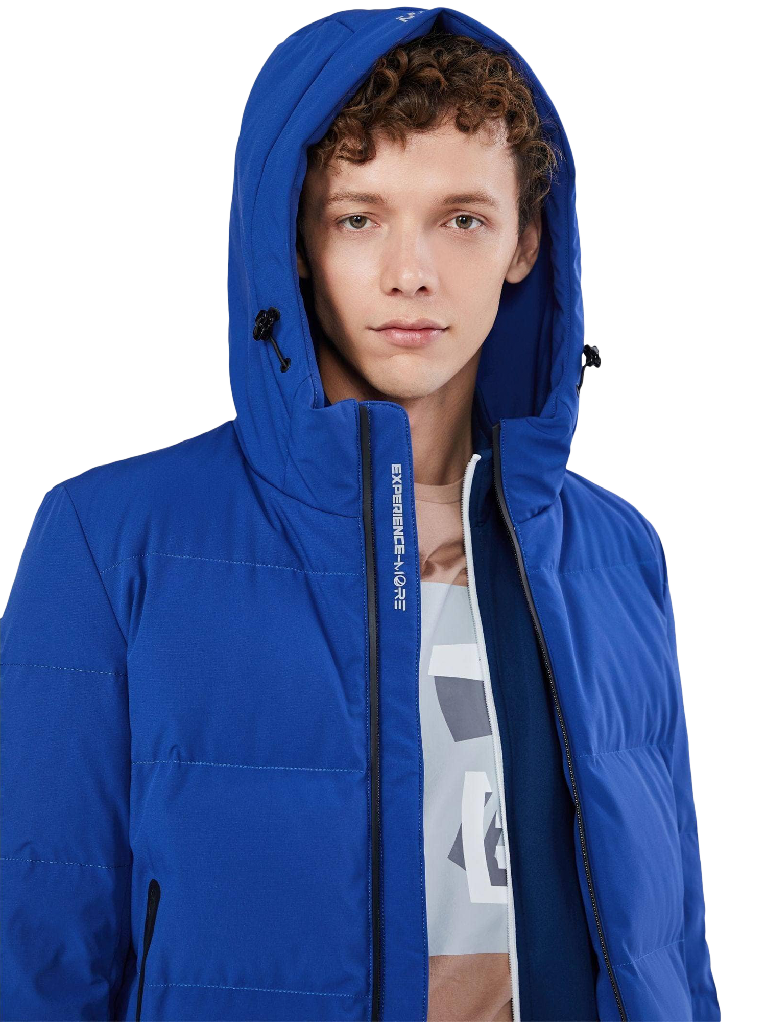 Product image 2 of 5, which shows Bosideng Hooded Down Short Jacket, Sky Blue, M