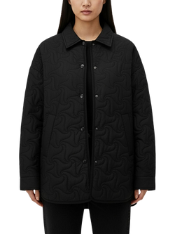Bosideng Floral Stitch Goose Down Shacket, Black