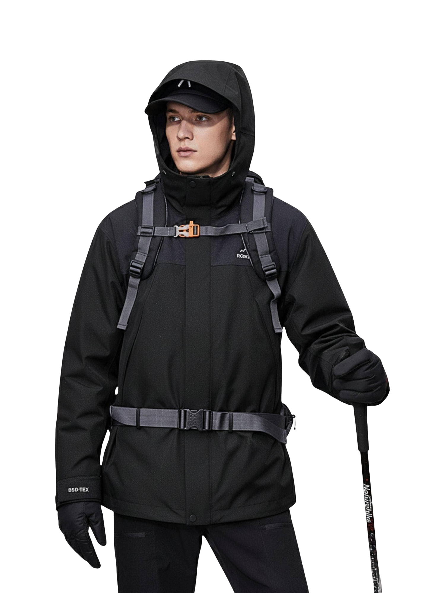 Product image 1 of 5, which shows Bosideng 3 in 1 All Weather Plus Down Jacket, Black, XL